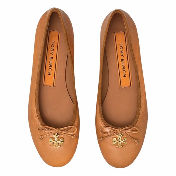 Tory Burch Shoes - Tory Burch Tory Charm leather ballet flat tan 8